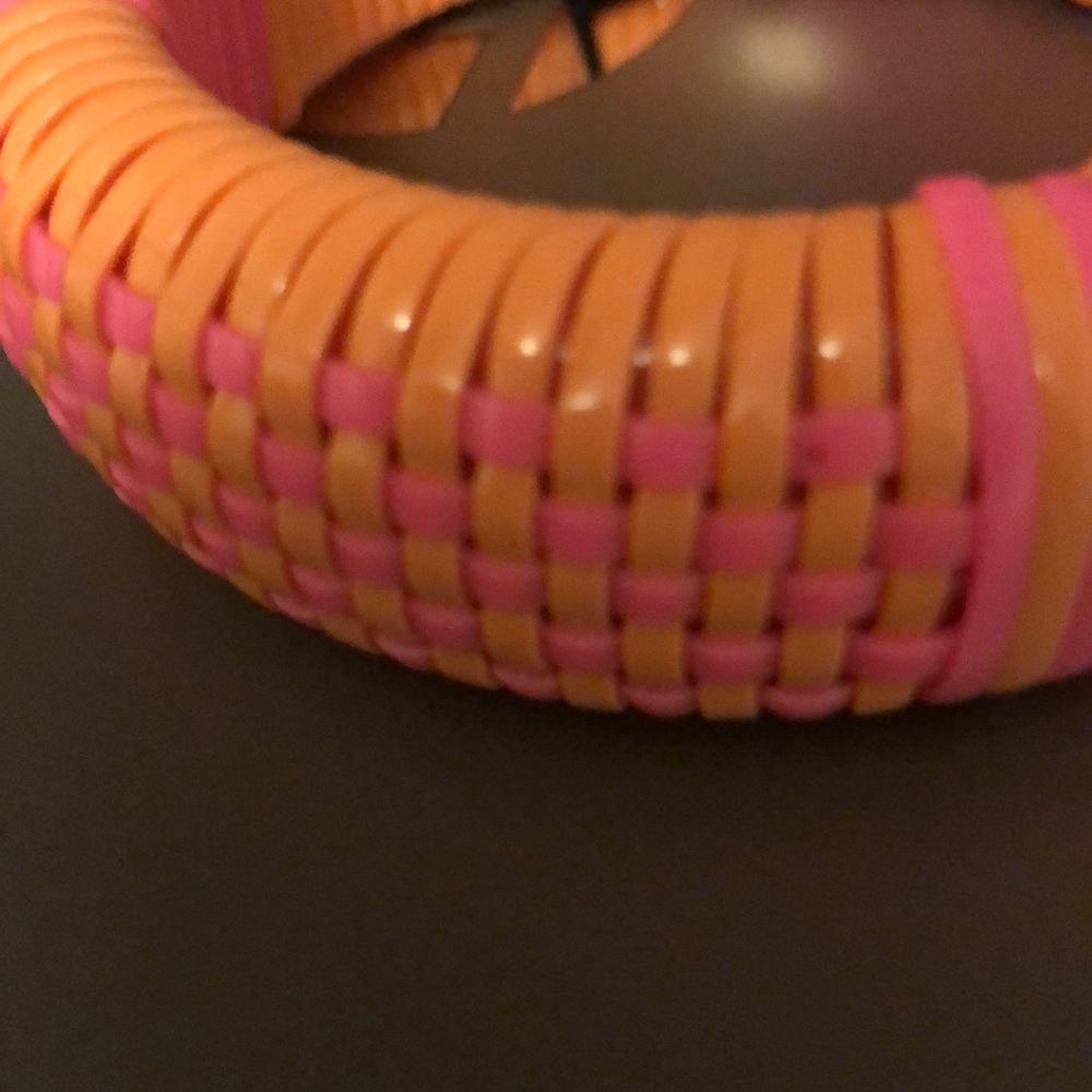 Marc Jacobs vinyl woven bangle bracelet new peaches - Picture 5 of 10